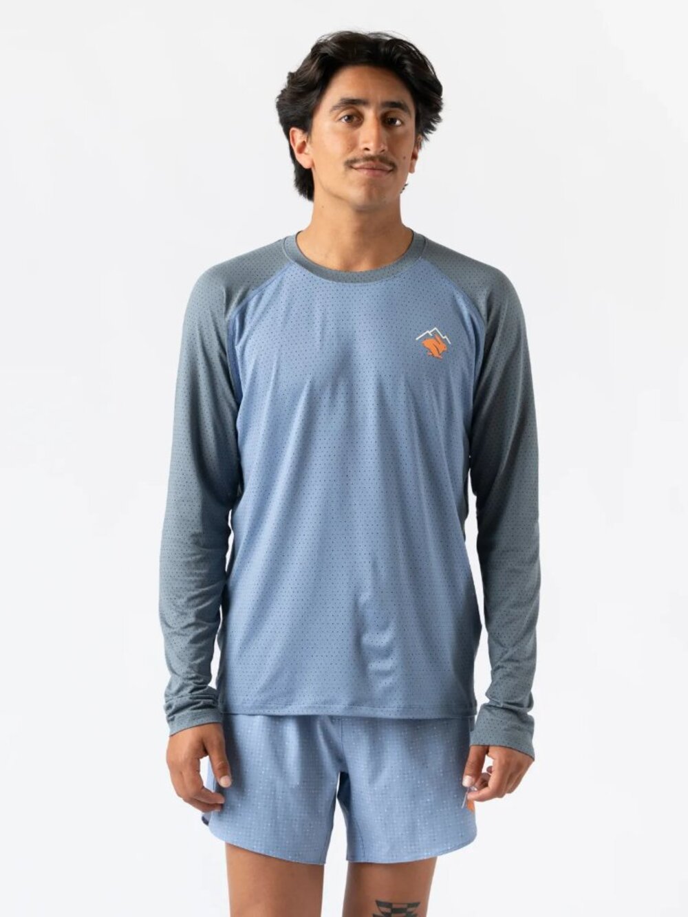 Rabbit EZ Perforated Trail Tee Long Sleeve Performance Running Shirt Men's Large